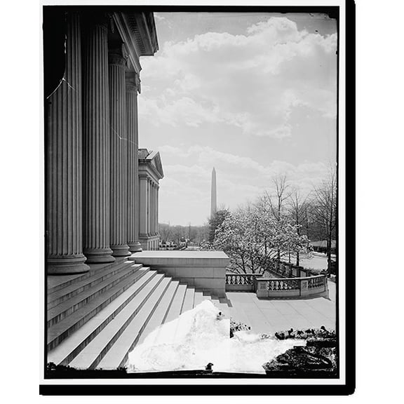 Historic Print, Monument and Treas. columns, 16" x 20"