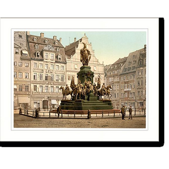 Historic Print, Monument of Victory Leipsig (i.e. Leipzig) Saxony Germany, 18" x 24"