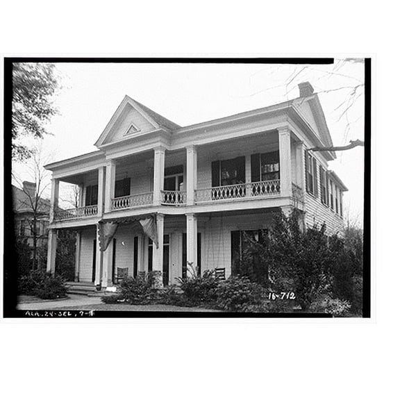 Historic Print, Morgan-Agee House, 719 Tremont Street, Selma, Dallas County, AL - 5, 16" x 20"
