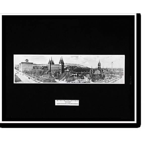 Historic Print, Mormon Temple grounds, 16" x 20"