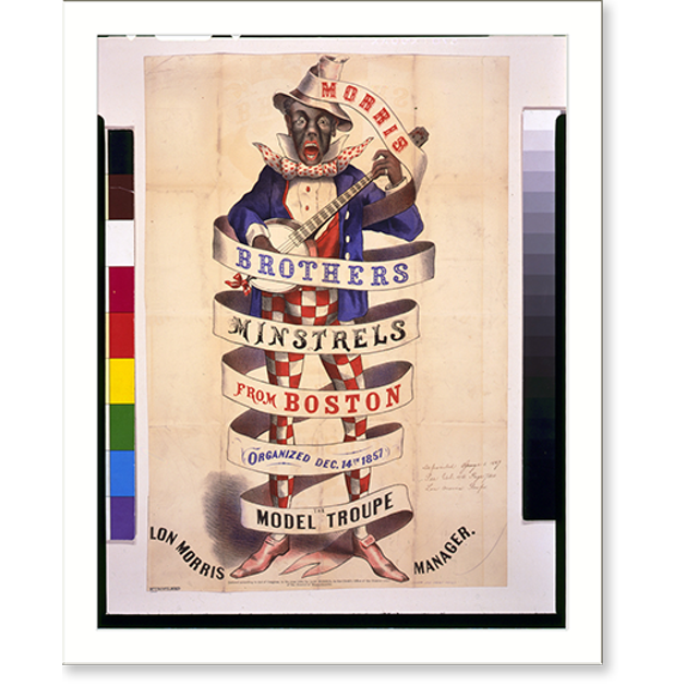 Historic Print, Morris Brothers minstrels from Boston, organized Dec