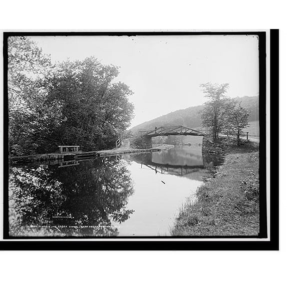 Historic Print, Morris and Essex Canal near Hackettstown, N.J., 16" x 20"