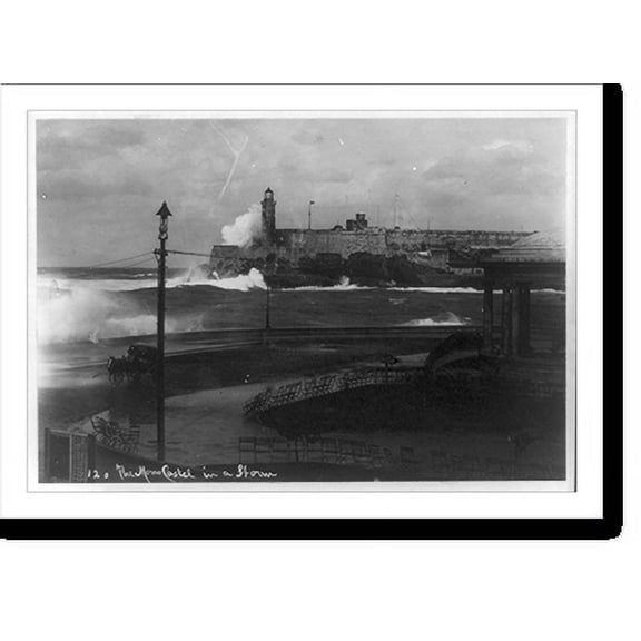 Historic Print, Morro Castel in a stormMorro Castle in a storm, 16" x 20"