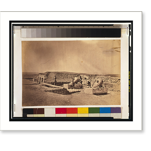 Historic Print, Mortar batteries in front of Picquet house Light