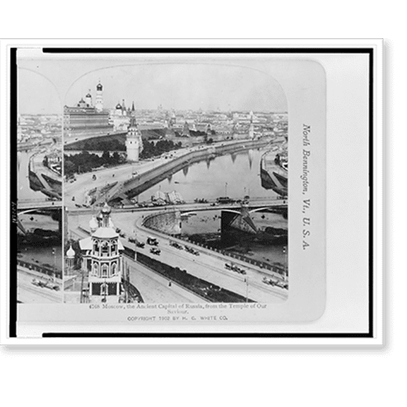 Historic Print, Moscow, the ancient capital of Russia, from the Temple of Our Savior, 18" x 24"