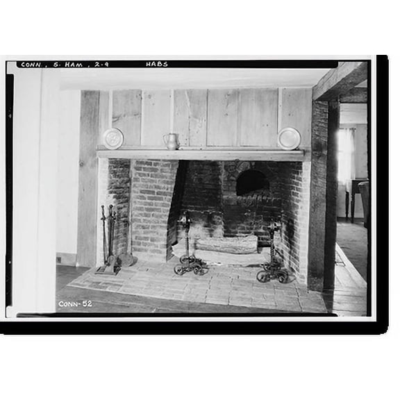 Historic Print, Moses Ford House, 152 Waite Street, Hamden, New Haven County, CT, 18" x 24"