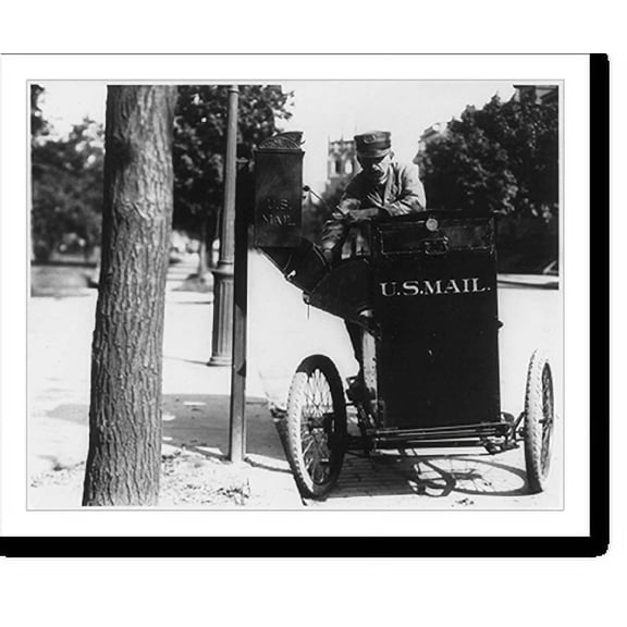 Historic Print, Motorcycle postman, 16" x 20"