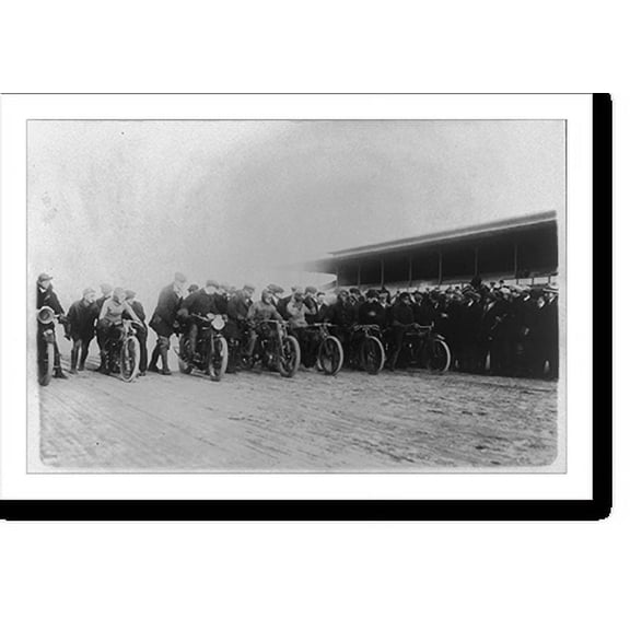 Historic Print, Motorcycle race at Laurel, Maryland, 16" x 20"