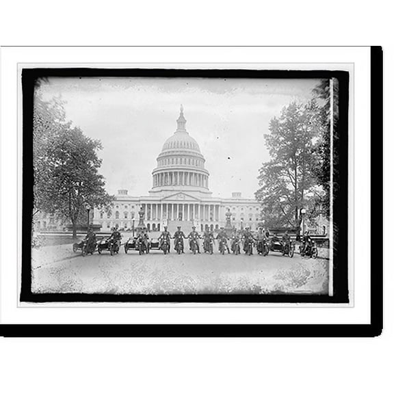 Historic Print, Motorcyle cops, 4/26/22, 18" x 24"