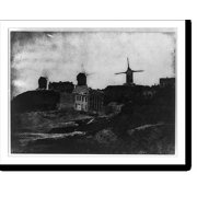 Historic Print, [Moulins de Montmarte. Percement de la rue Tholoz . Buildings and windmills, Paris], 18" x 24"