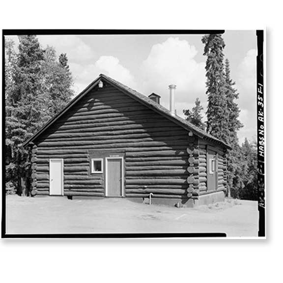 Historic Print, Mount McKinley Headquarters, Warehouse, McKinley Station, AK, 16" x 20"