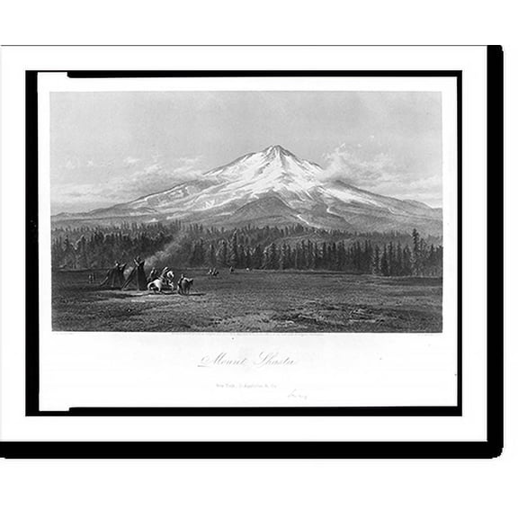 Historic Print, Mount Shasta.S.S. Gifford ; E.P. Brandard., 18" x 24"