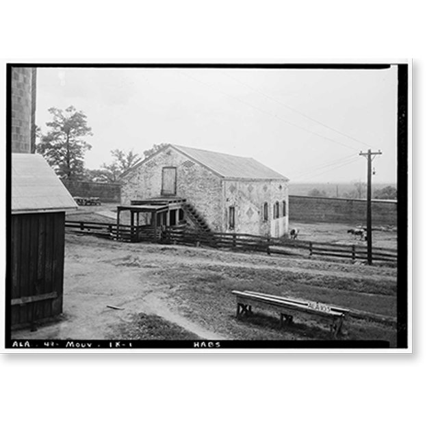 Historic Print, Mount Vernon Arsenal, Stables, Old Saint Stephens Road