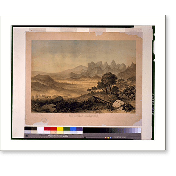Historic Print, Mountain meadows.from nature by S.H. Redmond ; [drawn on stone by] H. Steinegger ; Lith. Britton, Rey & Co. - 2, 18" x 24"
