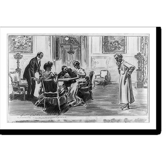 Historic Print, Mr. Grubbs walks in his sleep, and appears for the first and only time at an entertainment in his own home.C. Gibson., 16" x 20"