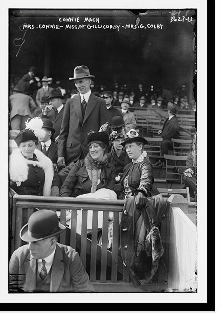 Historic Print, Mr. & Mrs. Connie Mack, daughter & Mrs. G. Colby, 16" x