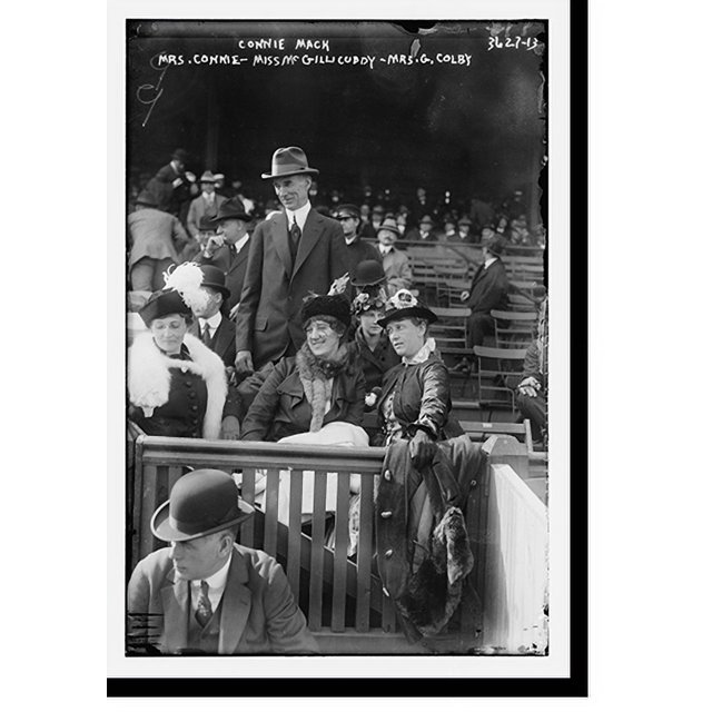 Historic Print, Mr. & Mrs. Connie Mack, daughter & Mrs. G. Colby, 16" x
