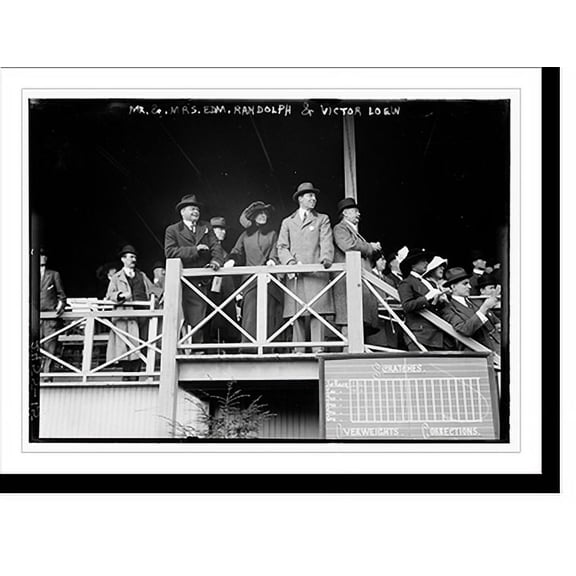Historic Print, Mr. & Mrs. Edm. Randolph & Victor Loew, 18" x 24"