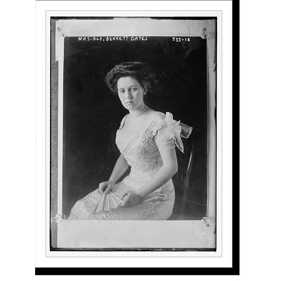 Historic Print, Mrs. Alf. Bennett Gates, seated, 16" x 20"
