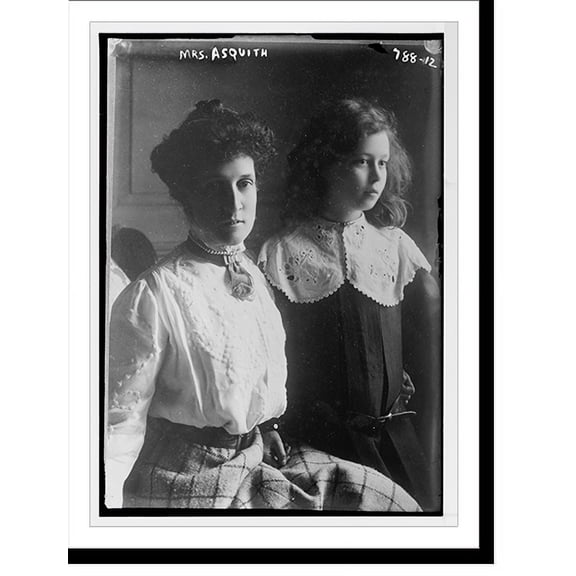 Historic Print, Mrs. Asquith and child, 18" x 24"