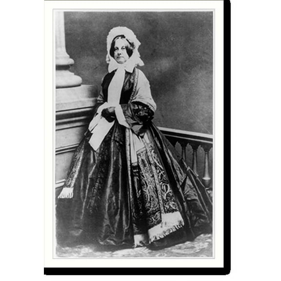 Historic Print, [Mrs. Caroline Fillmore, full-length portrait, standing, facing front], 18" x 24"