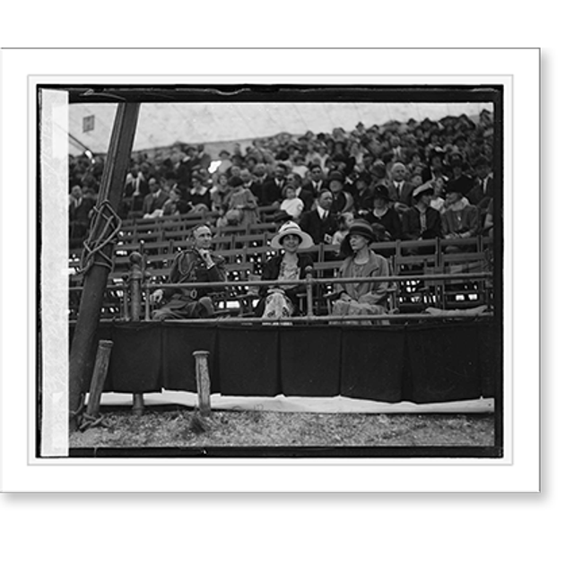 Historic Print, Mrs. Coolidge & Mrs. John G. Sargent at circus, 5/15/25
