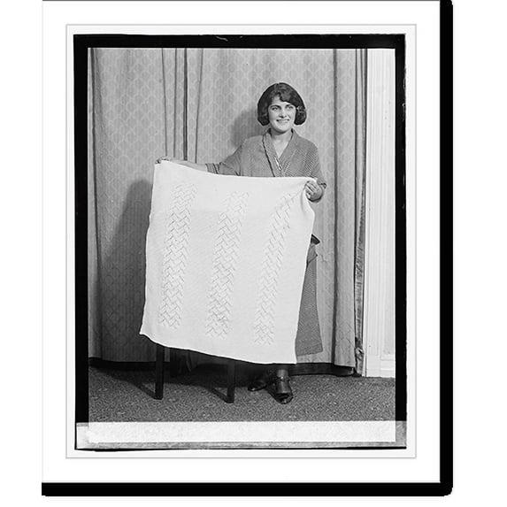 Historic Print, Mrs. Coolidge carriage robe, 8/21/23, 18" x 24"