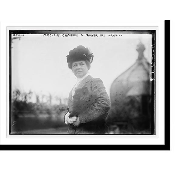 Historic Print, Mrs. D.B. Champion and "Banner His Lordship", 18" x 24"