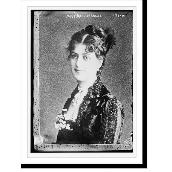 Historic Print, Mrs. Dan. Sickles, portrait bust, 18" x 24"