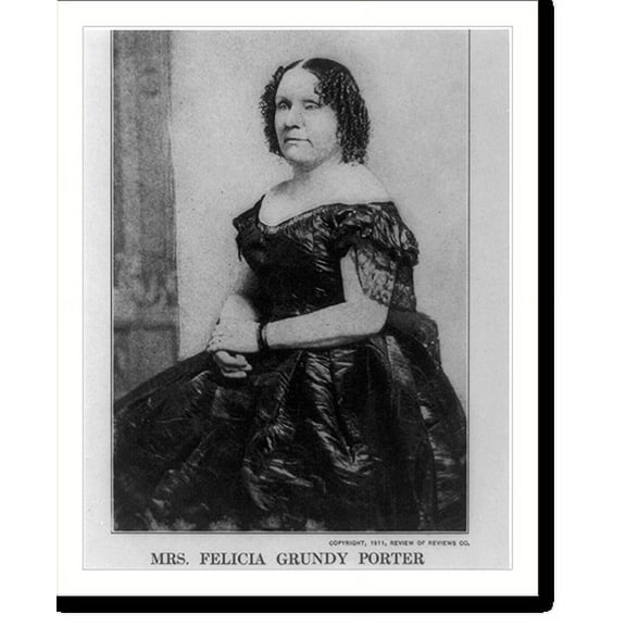 Historic Print, Mrs. Felicia Grundy Porter, 16" x 20"