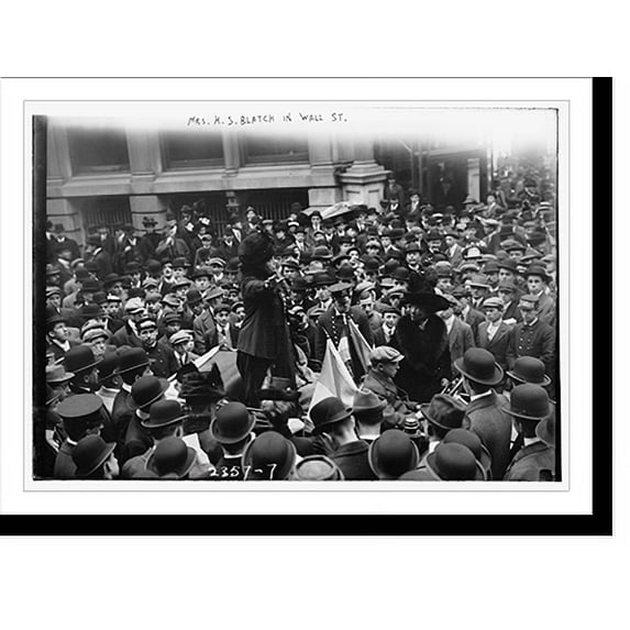 Historic Print, Mrs. H.S. Blatch in Wall St., 18" x 24"