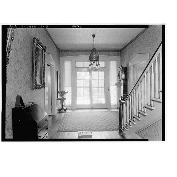 Historic Print, Mrs. Hugh Foster House, 201 Kennon Street, Union Springs, Bullock County, AL - 3, 18" x 24"