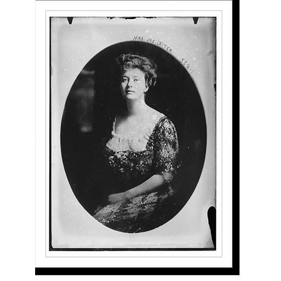 Historic Print, Mrs. Jos. Leiter, cameo portrait, 18" x 24"