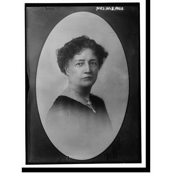 Historic Print, Mrs. M.B. Page, 16" x 20"
