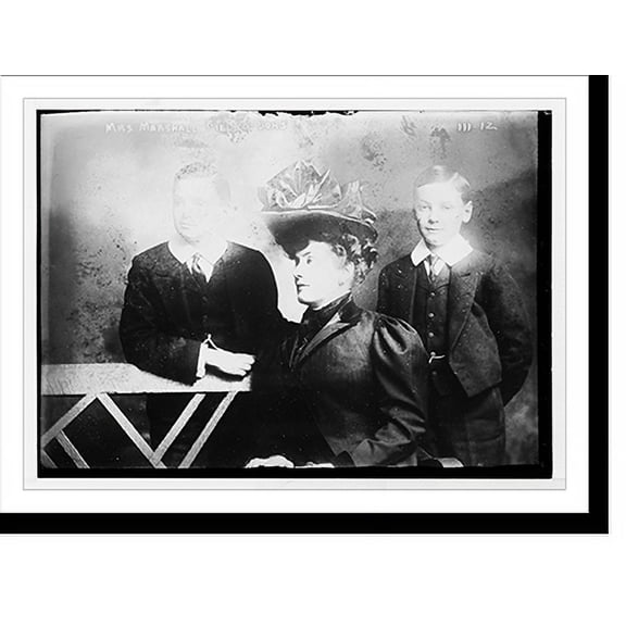 Historic Print, Mrs. Marshall Field and two sons, 18" x 24"