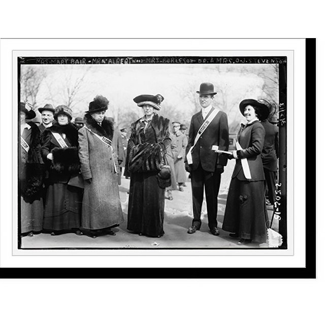 Historic Print, Mrs. Mary Bair, Mr. N. Albert Wood, Mrs. Burleson, Dr