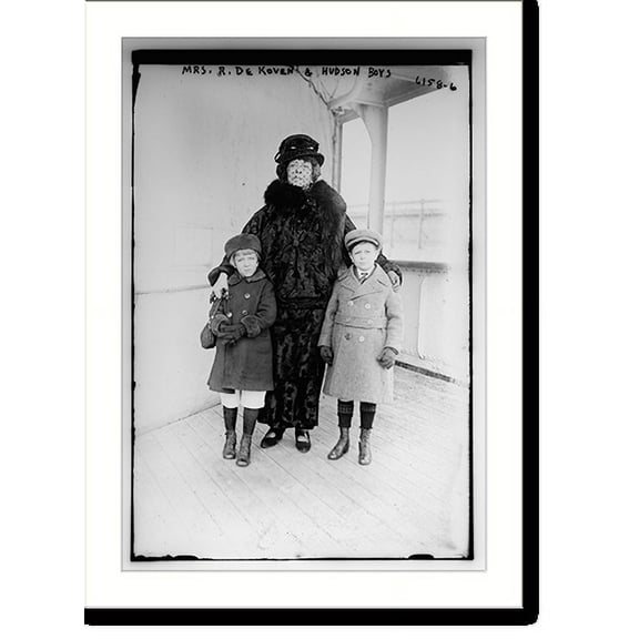 Historic Print, Mrs. R. De Koven & Hudson boys, 16" x 20"