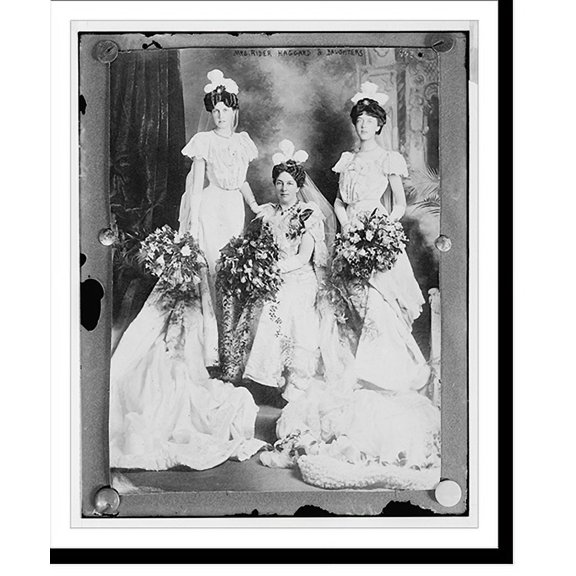 Historic Print, Mrs. Rider Haggard & daus., 16" x 20"