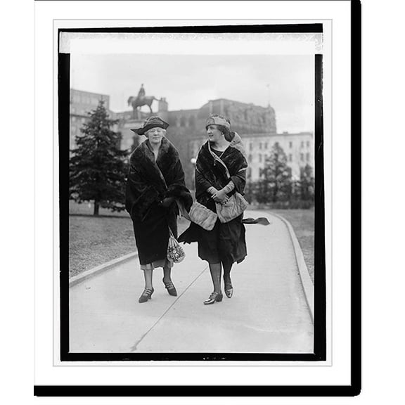 Historic Print, Mrs. W.M. Calder, Miss Marian Calder, 2/23/22, 16" x 20"
