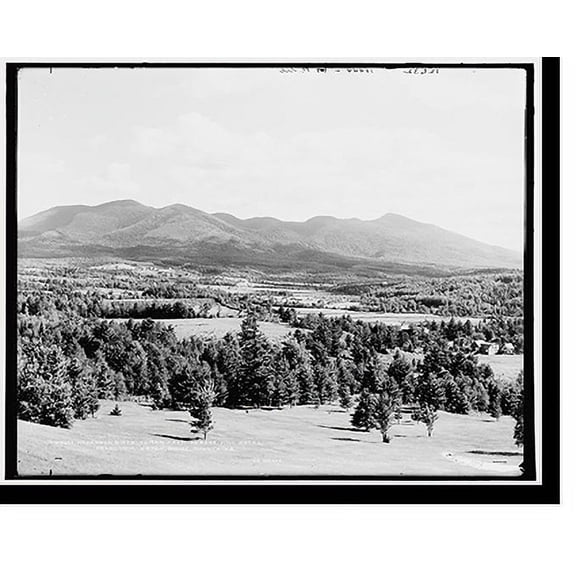 Historic Print, Mt. Lafayette from Forest Hills Hotel, Franconia Notch, White Mountains - 2, 18" x 24"