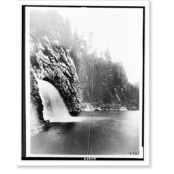Historic Print, [Mt. Mitchell Reservation, North Carolina, with waterfalls in foreground], 18" x 24"