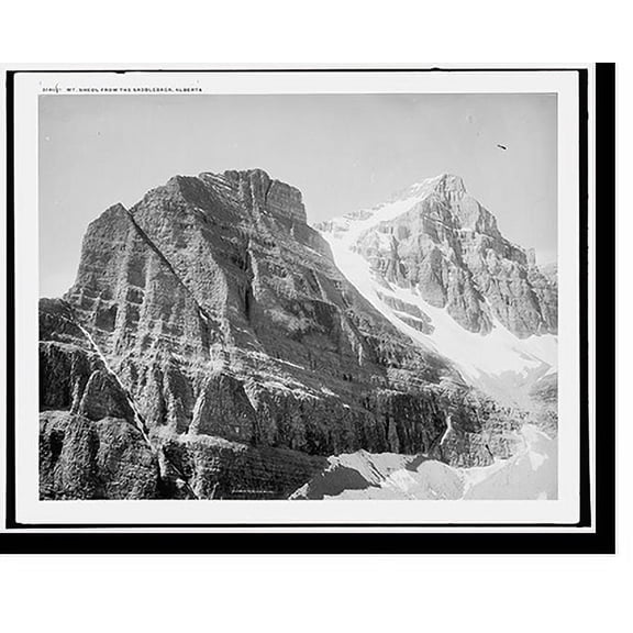 Historic Print, Mt. Sheol [i.e. Sheal] from the Saddleback, Alberta, 18" x 24"