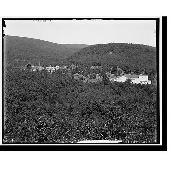 Historic Print, Mt. Tom and Mountain Park from the east, Holyoke, Mass., 18" x 24"