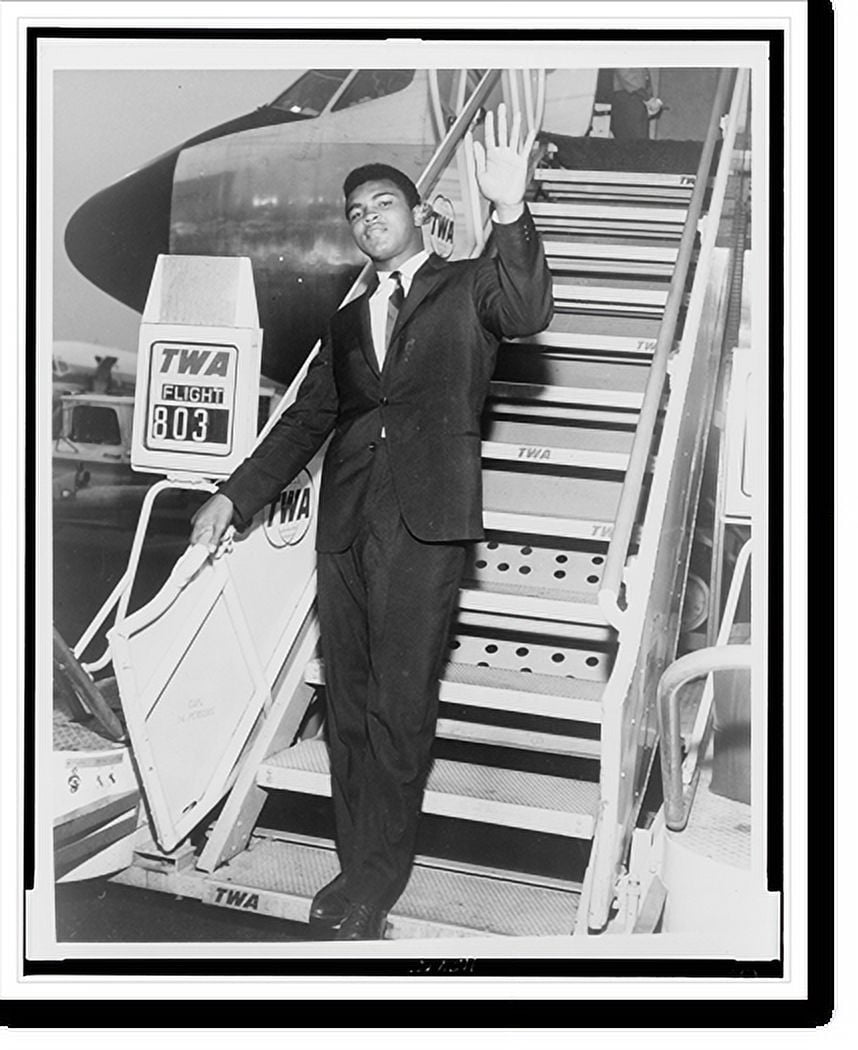 Historic Print, [Muhammad Ali, formerly Cassius Clay, disembarks from