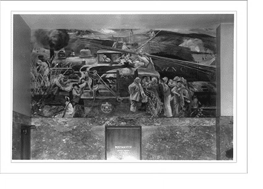Historic Print, [Mural by Wendell Jones, showing family sitting in