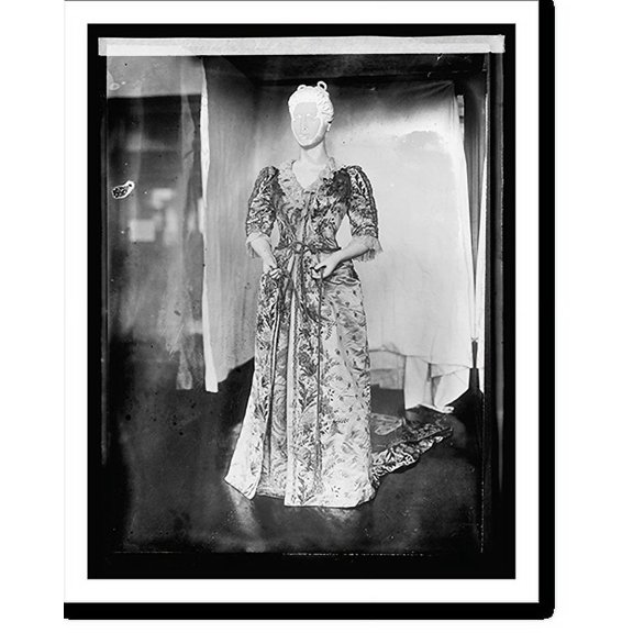 Historic Print, Museum, old gowns, Mrs. Harrison, 18" x 24"