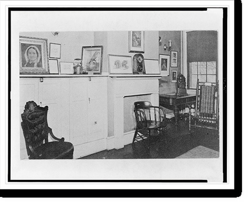 Historic Print, Museum room of Walt Whitman's house at 330 Mickle St