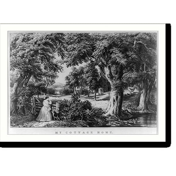 Historic Print, My cottage home, 18" x 24"