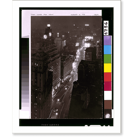 Historic Print, My life with photography.Times Square from above., 16" x 20"