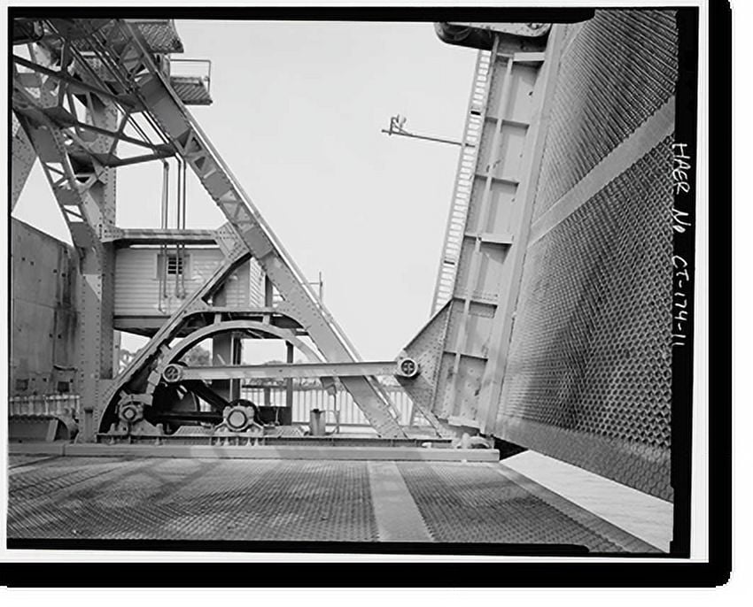 Historic Print, Mystic River Bridge, Spanning Mystic River at U.S